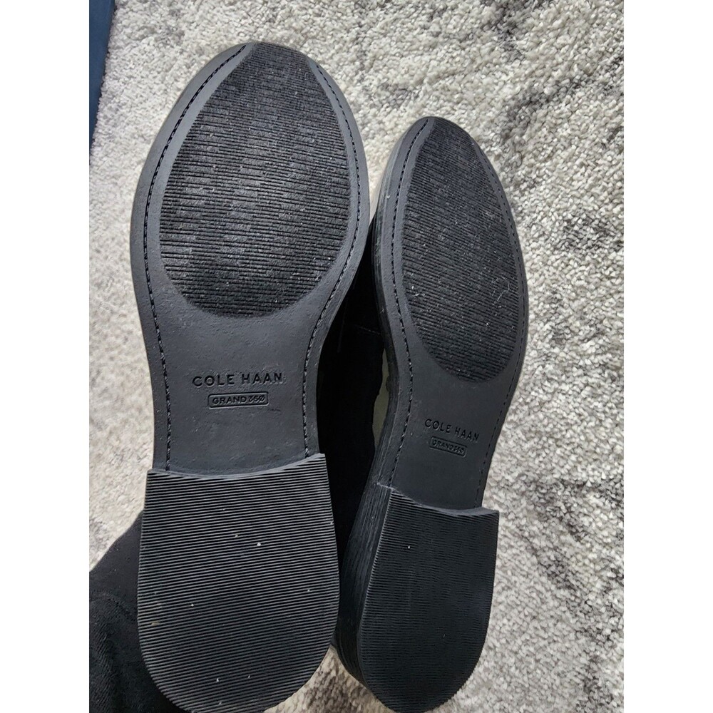 New Womens Cole Haan Black Patent Haverhill Penny Loafers Shoes Size 6.5 B - Picture 6 of 8